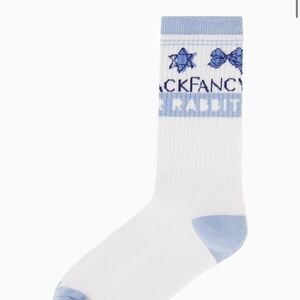 White and Blue Men's Socks by